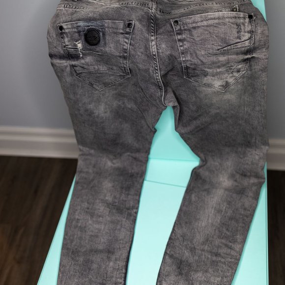 Project X Paris Slim Grey Ripped Jeans Mens (New without tags) - Picture 4 of 6